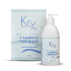 CARBOXY THERAPY. Набор для проведения профессиональной карбокситерапии с медицинским уровнем карбонации: мультиактивный гель 500 мл + 20 тканевых масок-активаторов