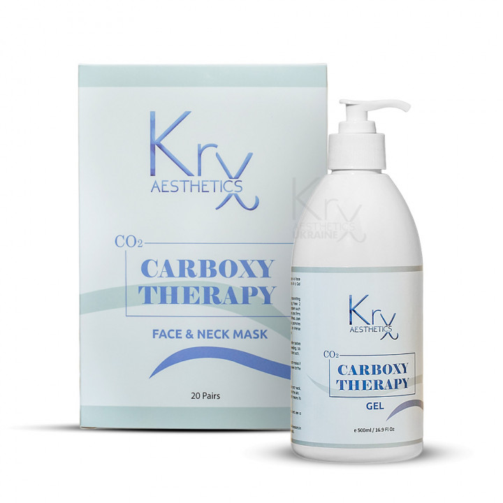 CARBOXY THERAPY. Набір для проведення професійної карбокситерапії з медичним рівнем карбонації: мультиактивний гель 500 мл + 20 тканинних масок-активаторів