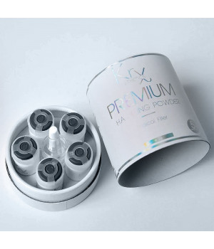 PREMIUM FILLING POWDER.  Безинъекционный филлер из 100% нано-порошка Гиалуроновой кислоты для применения на зоны морщин (для микронидлинга, дермапена та проф. уходов). Бокс из 5 ампул х 2 гр