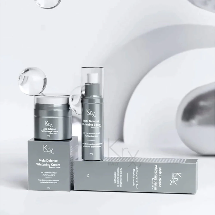 MELA DEFENSE SET. Отбеливающий набор MELA DEFENSE (MELA DEFENSE WHITENING CREAM 50 г + MELA DEFENSE WHITENING SERUM 30 г)