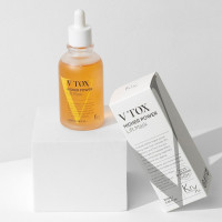 V TOX LIFT MASK. Ультраактивная маска для безинъекционного нитевого лифтинга с 11-ю Пептидами и 6-ю видами Коллагена. Инновационная жидкая формула с трансформацией на коже: высыхание, глянцевый каркас, сильное лифтинговое натяжение, 100 мл